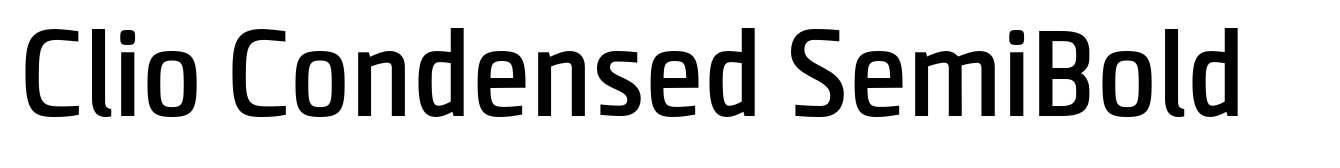 Clio Condensed SemiBold